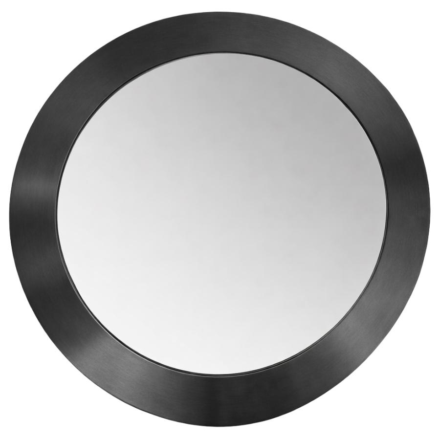 60cm Oculus Graphite Round Mirror
